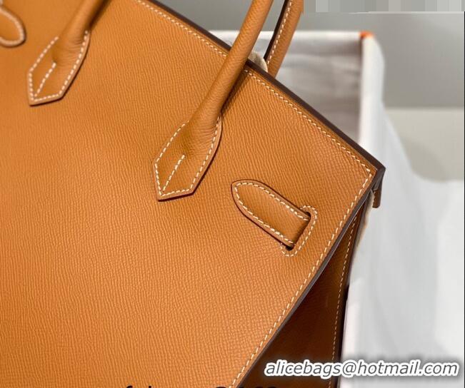 Inexpensive Hermes Epsom Birkin 30cm Bag 0616 Golden Brown 2023