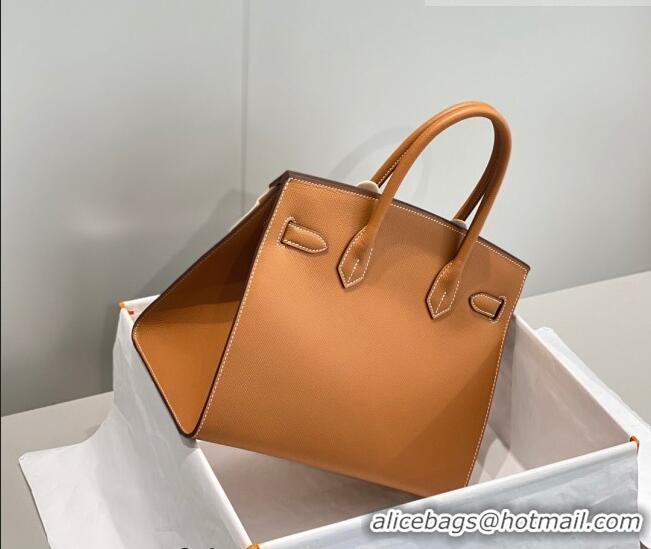 Inexpensive Hermes Epsom Birkin 30cm Bag 0616 Golden Brown 2023