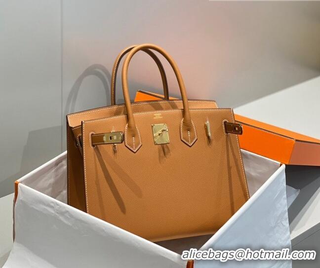 Inexpensive Hermes Epsom Birkin 30cm Bag 0616 Golden Brown 2023