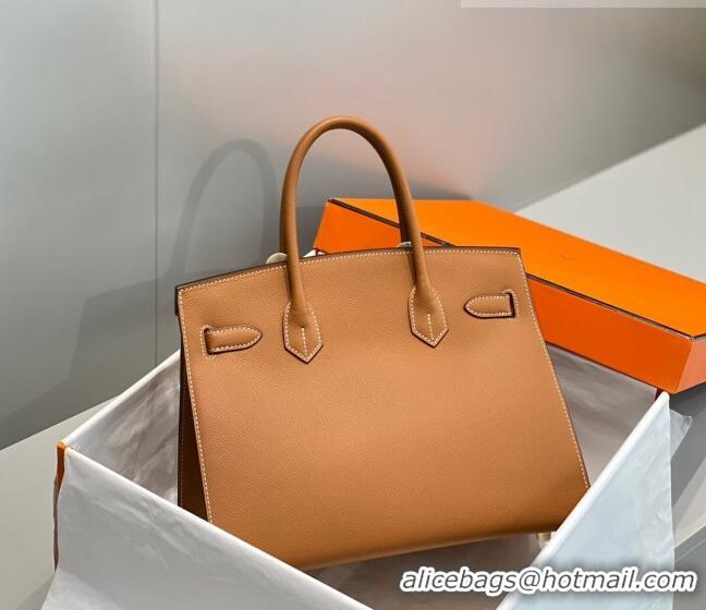 Inexpensive Hermes Epsom Birkin 30cm Bag 0616 Golden Brown 2023