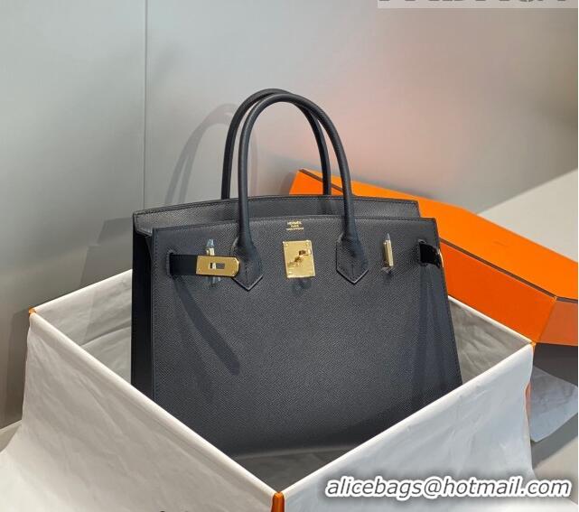 Promotional Hermes Epsom Birkin 30cm Bag 0616 Black/Gold