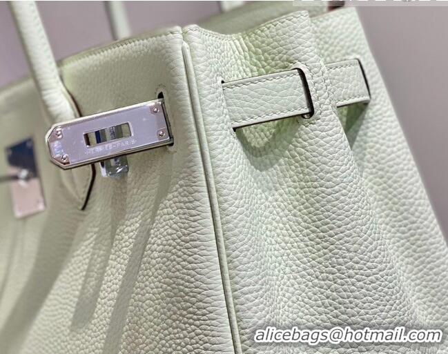 Inexpensive Hermes Birkin 30cm Bag in Togo Calfskin HB30 Bubble Green/Silver 2023