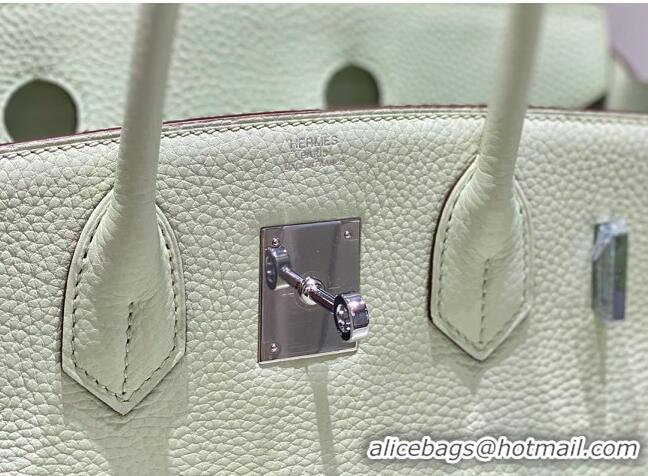 Inexpensive Hermes Birkin 30cm Bag in Togo Calfskin HB30 Bubble Green/Silver 2023