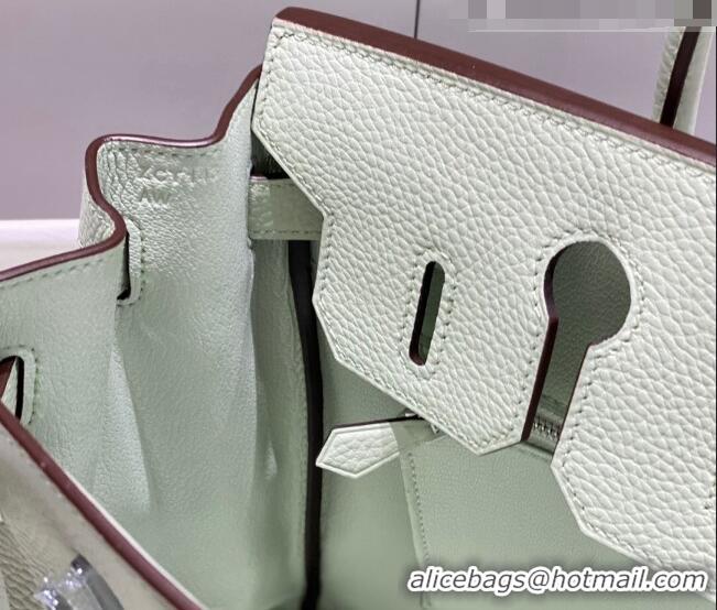 Inexpensive Hermes Birkin 30cm Bag in Togo Calfskin HB30 Bubble Green/Silver 2023