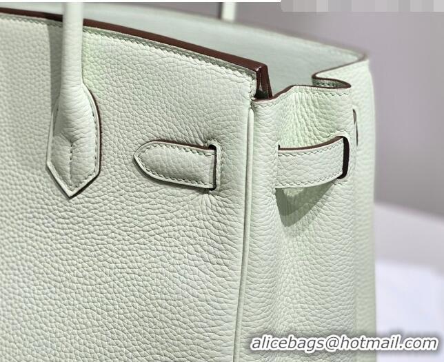 Inexpensive Hermes Birkin 30cm Bag in Togo Calfskin HB30 Bubble Green/Silver 2023