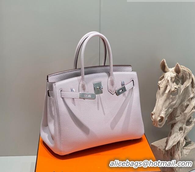 Well Crafted Hermes Birkin 30cm Bag in Togo Calfskin HB30 Dreamy Purple/Silver 2023