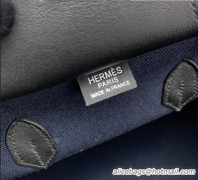 Well Crafted Hermes Birkin 35cm Cargo Bag in Swift Leather and Canvas HB35 Navy Blue (Pure Handmade)