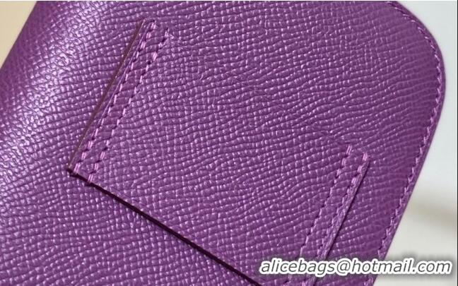 Promotional Hermes Constance Slim Belt Bag H2426 Anemone Purple (Half Handmade)