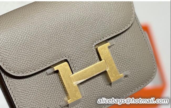 New Design Hermes Constance Slim Belt Bag H2426 Pitch Gey (Half Handmade)