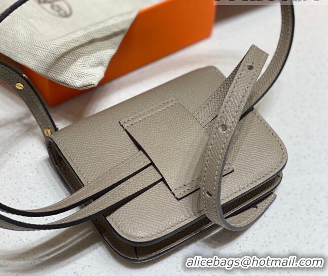 New Design Hermes Constance Slim Belt Bag H2426 Pitch Gey (Half Handmade)