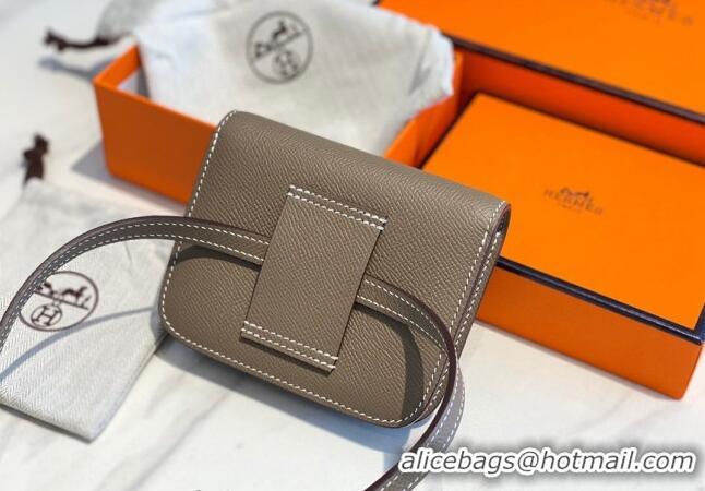 Reasonable Price Hermes Constance Slim Belt Bag H2426 Elephant Grey (Half Handmade)