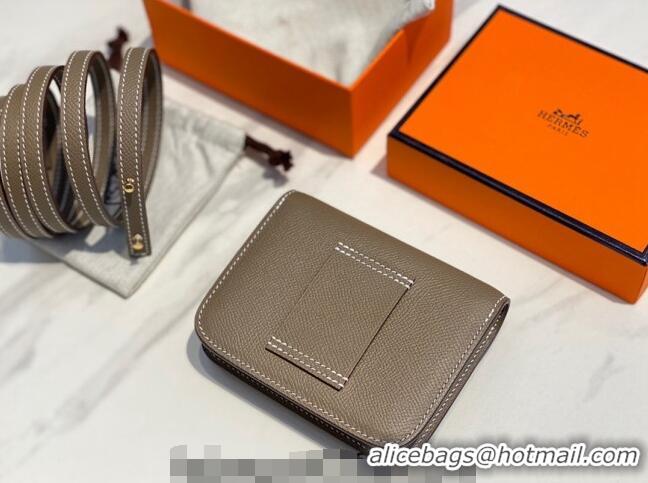 Reasonable Price Hermes Constance Slim Belt Bag H2426 Elephant Grey (Half Handmade)