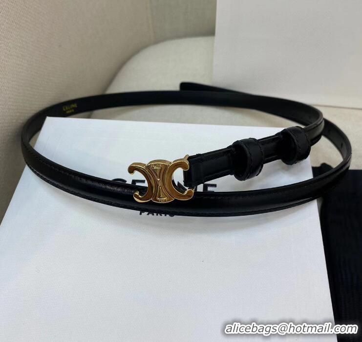 ​Top Grade Celine Teen Triomphe Belt In Taurillon Leather CE871 Black