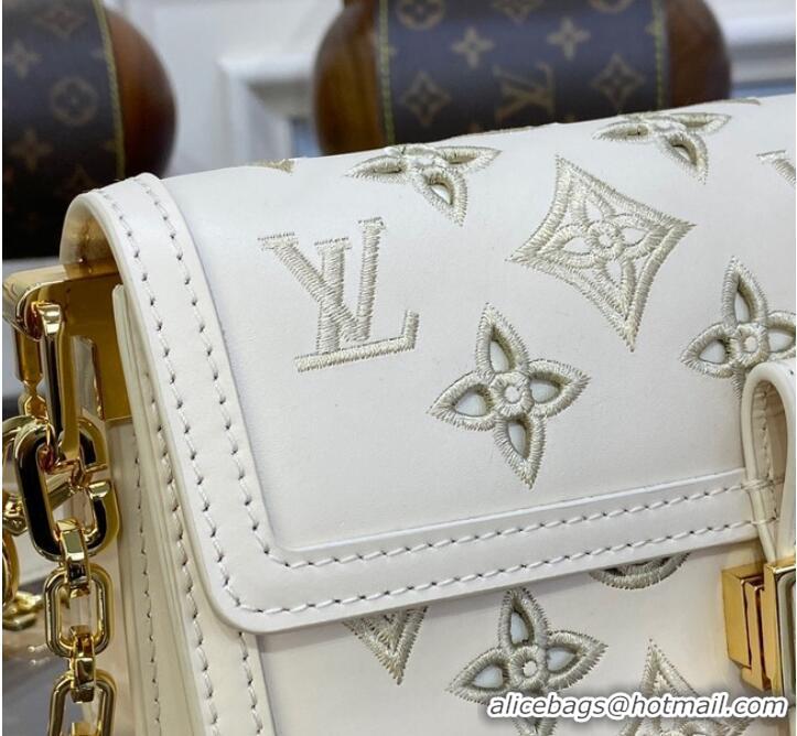 Unique Discount Louis Vuitton Monogram Empreinte Leather DAUPHINE M20730 White