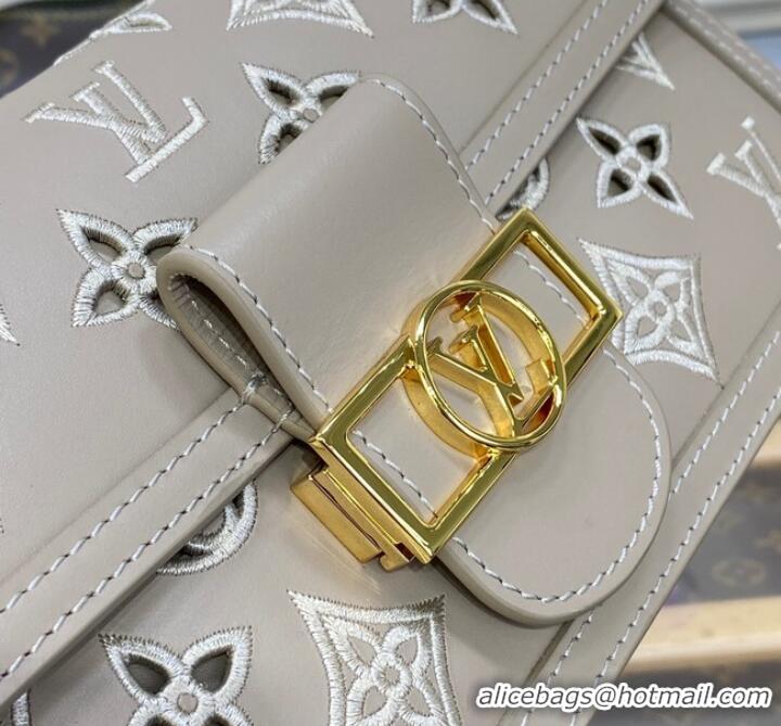 Inexpensive Louis Vuitton Monogram Empreinte Leather DAUPHINE M20730 Gray