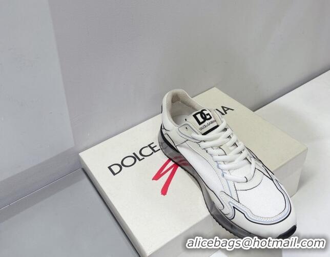 Cheap Price Dolce & Gabbana DG Together Sneakers in Leather Mesh White 0420052