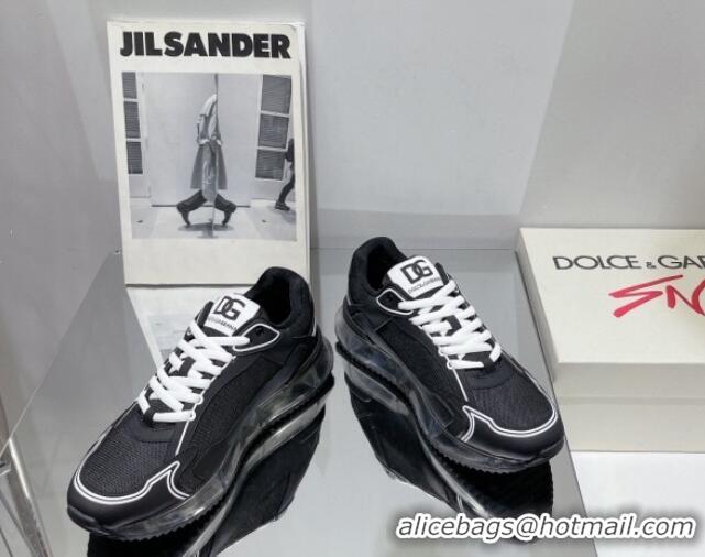 Lowest Price Dolce & Gabbana DG Together Sneakers in Leather Mesh Black/White 420055