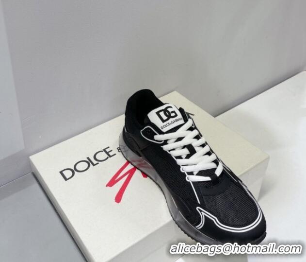 Lowest Price Dolce & Gabbana DG Together Sneakers in Leather Mesh Black/White 420055