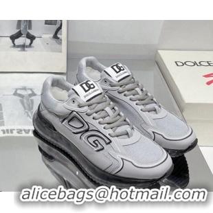 Top Design Dolce & Gabbana DG Together Sneakers in Leather Mesh Grey 420057