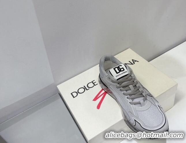 Top Design Dolce & Gabbana DG Together Sneakers in Leather Mesh Grey 420057