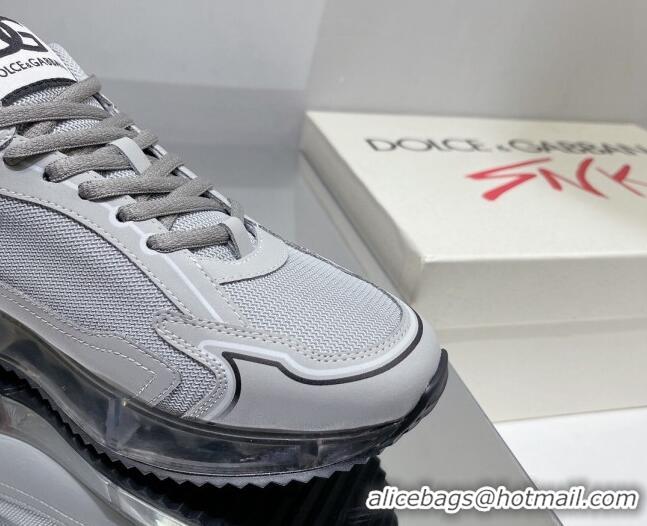 Top Design Dolce & Gabbana DG Together Sneakers in Leather Mesh Grey 420057