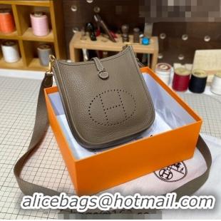 Promotional Hermes Evelyne Mini Bag 18cm in Togo Calfskin Elephant L1306300 Grey/Gold