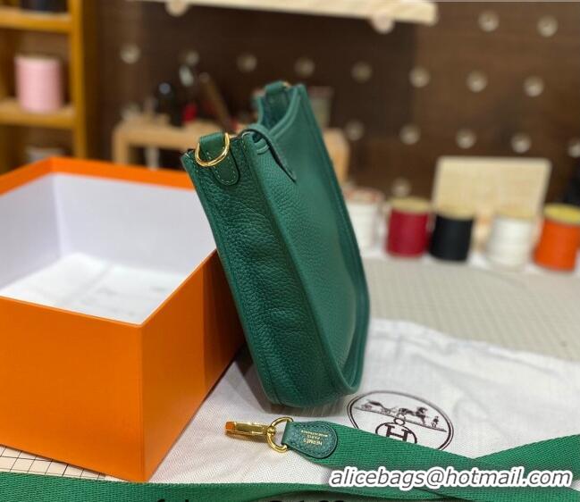 Best Price Hermes Evelyne Mini Bag 18cm in Togo Calfskin L1306300 Green/Gold