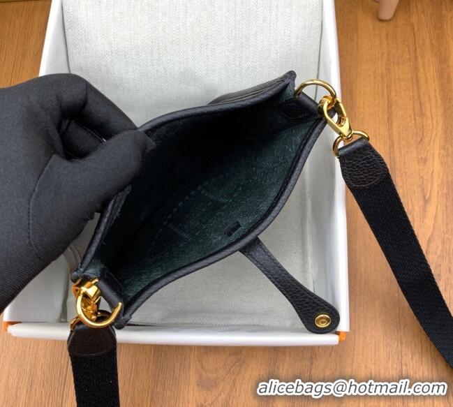 Top Quality Hermes Evelyne Mini TPM Bag 18cm in Original Togo Leather HB18 Black/Gold (Pure Handmade)