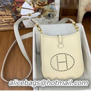 Promotional Hermes Evelyne Mini TPM Bag 18cm in Original Togo Leather HB18 Cream/Gold (Pure Handmade)