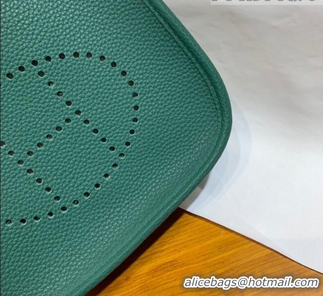 Top Quality Hermes Evelyne Mini TPM Bag 18cm in Original Togo Leather HB18 Green/Gold (Pure Handmade)