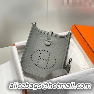 Most Popular Hermes Evelyne Mini Bag 18cm in Togo Calfskin HB18 Cloud Grey