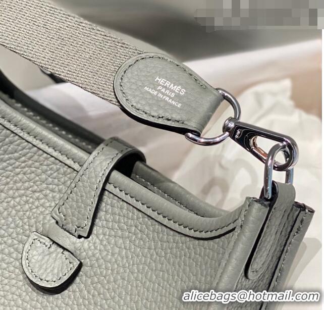 Most Popular Hermes Evelyne Mini Bag 18cm in Togo Calfskin HB18 Cloud Grey