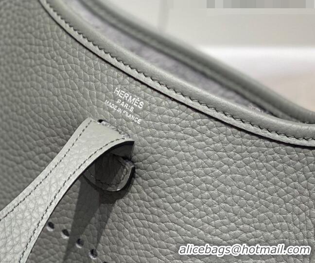 Most Popular Hermes Evelyne Mini Bag 18cm in Togo Calfskin HB18 Cloud Grey