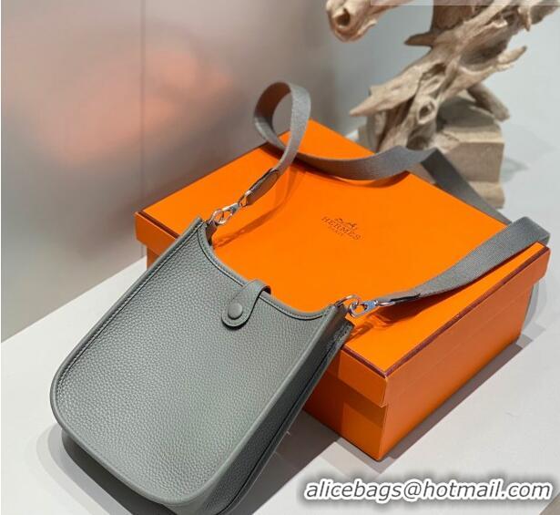 Most Popular Hermes Evelyne Mini Bag 18cm in Togo Calfskin HB18 Cloud Grey