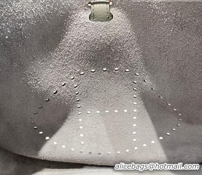 Unique Grade Hermes Evelyne Bag 29cm in Togo Calfskin HB29 Cloud Grey 2023