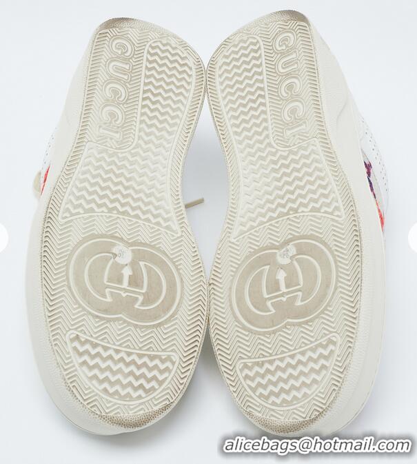 ​Discount Gucci White/Beige Canvas and Leather GG Lace Up Sneakers ‎670408 White (For Women)