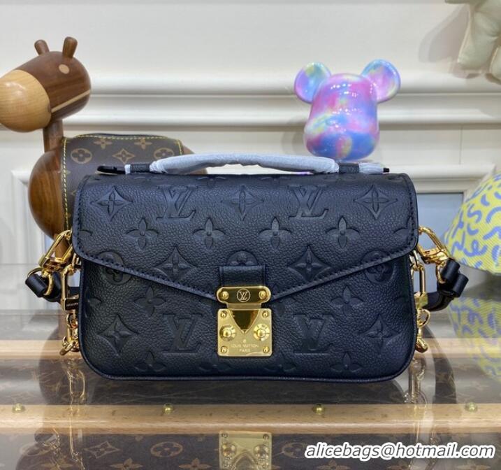 Low Cost Louis Vuitton Monogram Empreinte Pochette Metis East West M46596 Black