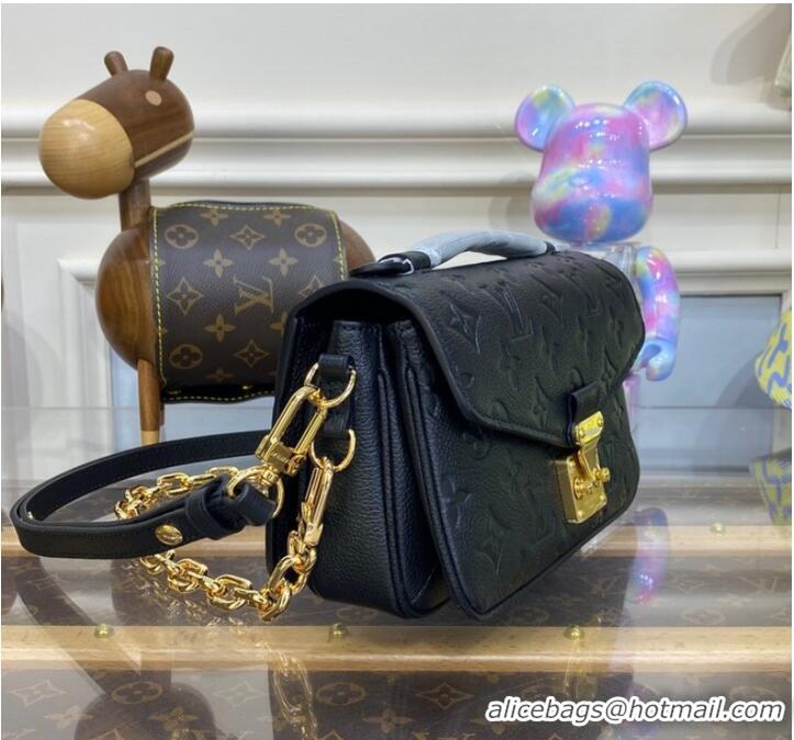 Low Cost Louis Vuitton Monogram Empreinte Pochette Metis East West M46596 Black