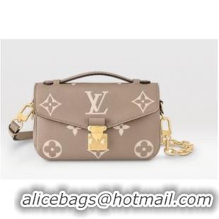 Grade Design Louis Vuitton Monogram Empreinte Pochette Metis East West M46596 Tourterelle Gray