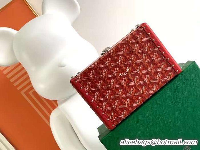 Fashion Show Collections Goyard Minaudiere Trunk Case Bag G7972 Red