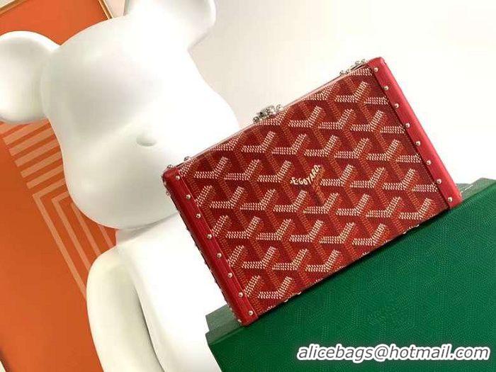 Fashion Show Collections Goyard Minaudiere Trunk Case Bag G7972 Red