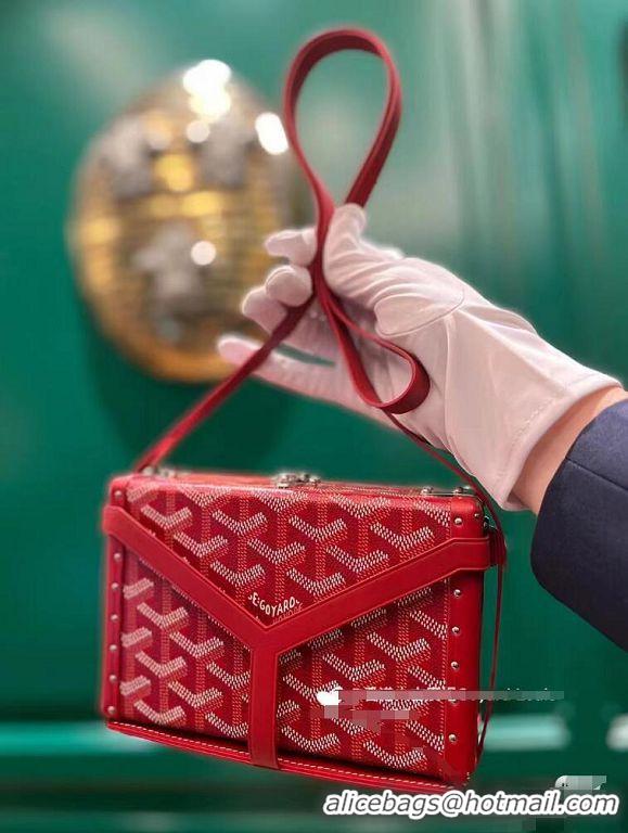 Fashion Show Collections Goyard Minaudiere Trunk Case Bag G7972 Red