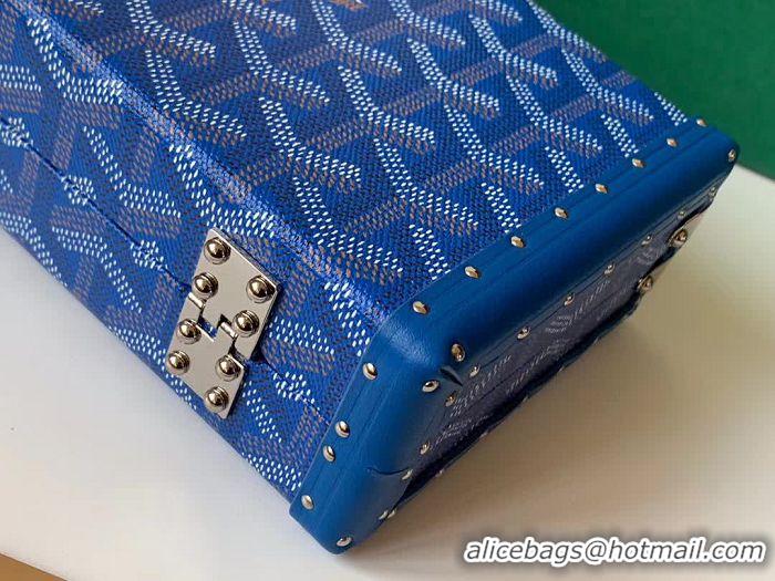 Ladies Cheap Goyard Minaudiere Trunk Case Bag G7972 Light Blue