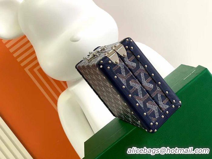 Good Price Goyard Minaudiere Trunk Case Bag G7972 Navy Blue