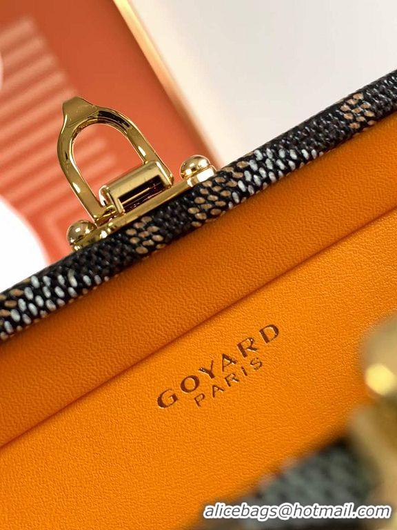 Hot Style Goyard Minaudiere Trunk Case Bag G7972 Black And Tan