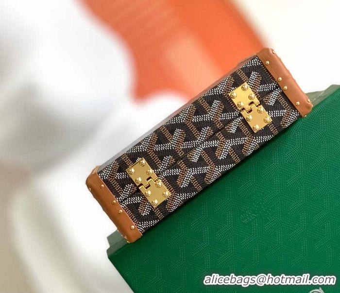 Hot Style Goyard Minaudiere Trunk Case Bag G7972 Black And Tan