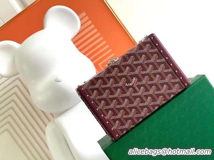 ​Top Grade Goyard Minaudiere Trunk Case Bag G7972 Burgundy