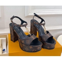 Good Product Louis Vuitton Sparkle Platform Sandal 11cm in Monogram Canvas with LV Circle 625087