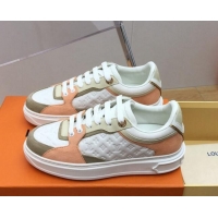 Low Price Louis Vuitton Time Out Sneaker in Mini Monogram Leather and Suede Rose Poudre Pink 625098