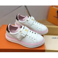 Charming Louis Vuitton LV x YK Time Out Sneaker with Velcro strap Light Pink 625102